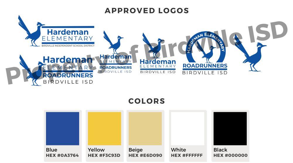 Birdville ISD logos and approved colors. Contact district for logos and details. 